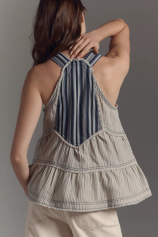 Pilcro Sleeveless Apron Swing Blouse