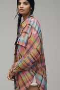 Load image into Gallery viewer, Pilcro Long-Sleeve Mixed Madras Plaid Oversized Buttondown Shirt
