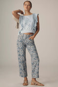 Load image into Gallery viewer, By Anthropologie Flutter-Sleeve Lace-Detail Top
