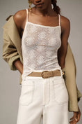 Load image into Gallery viewer, The Colette Contrast-Stitch Linen Crop Wide-Leg Pants by Maeve
