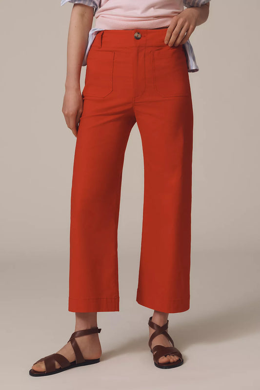 The Colette Cropped Wide-Leg Trousers by Maeve