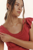 Load image into Gallery viewer, Pilcro Flutter-Sleeve Sport Tank
