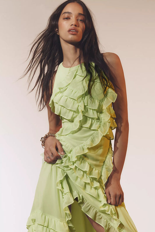 Hutch Sleeveless Ruffle High-Low Dress