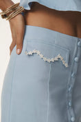 Load image into Gallery viewer, Maeve Fit & Flare Scallop Midi Skirt
