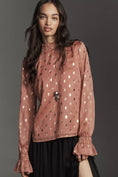 Load image into Gallery viewer, Endless Rose Polka Dot Chiffon Blouse
