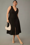 Load image into Gallery viewer, By Anthropologie Sleeveless V-Neck Button-Front Midi Dress
