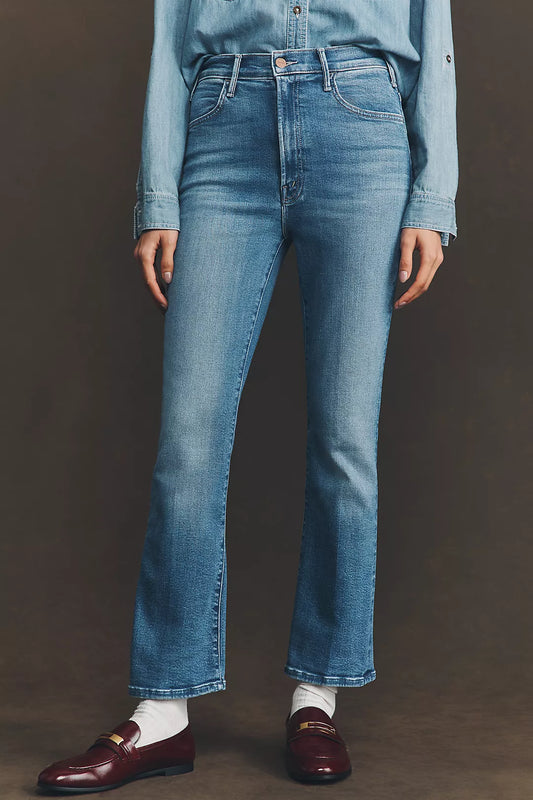 MOTHER The Hustler Mid-Rise Ankle Jeans