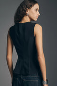 Load image into Gallery viewer, By Anthropologie Zip-Front Waisted Peplum Top
