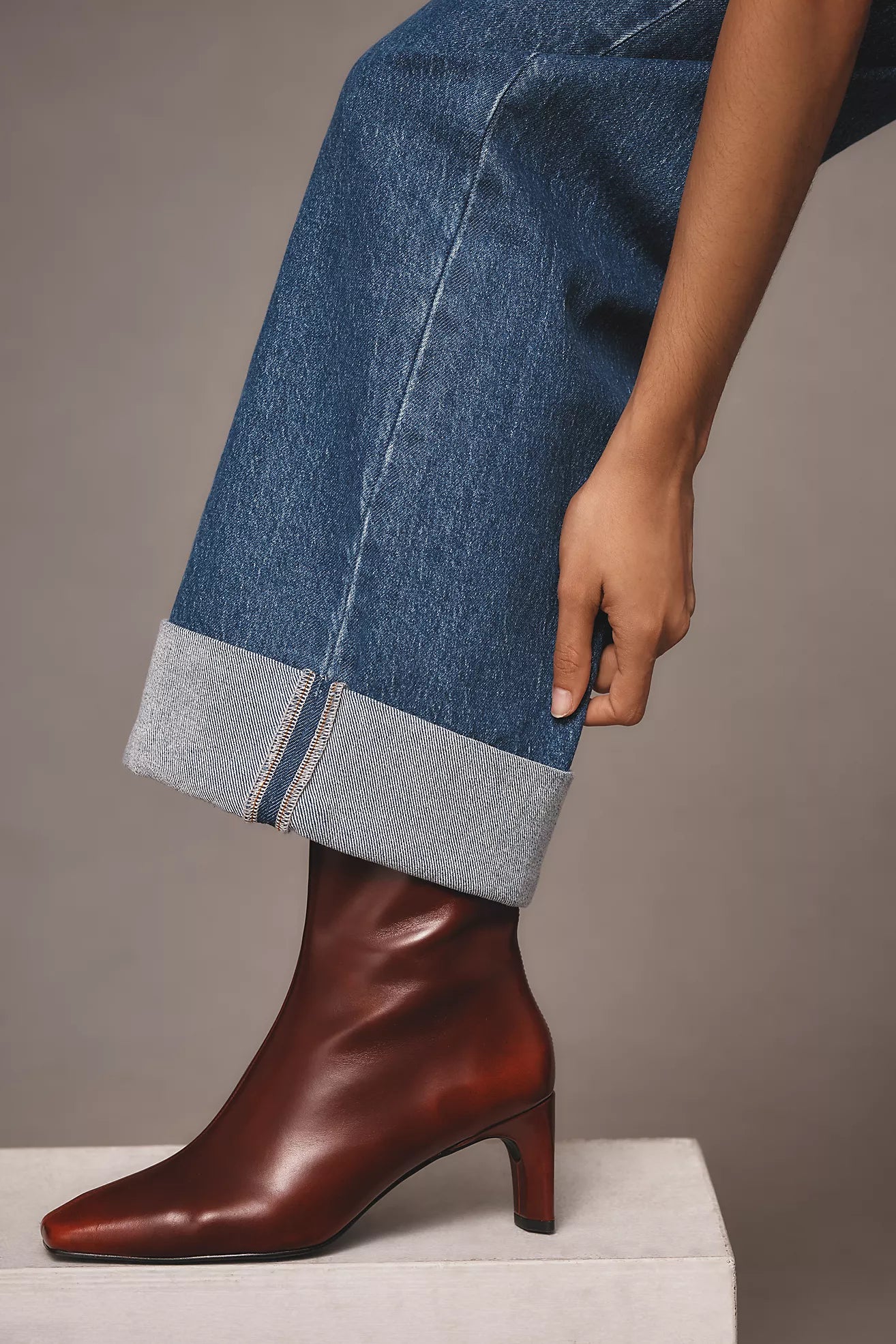 The Austyn High-Rise Cuffed Wide-Leg Jeans by Pilcro