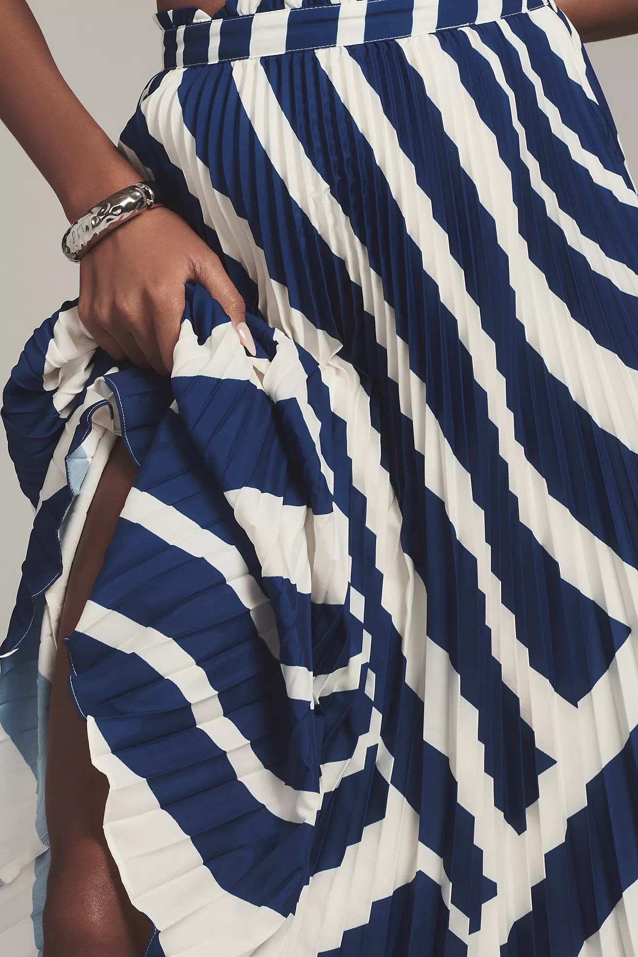 The Valerie Pleated Midi Skirt by Maeve