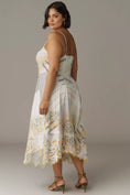 Load image into Gallery viewer, By Anthropologie Sleeveless V-Neck Asymmetric Midi Dress

