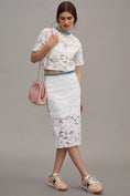 Load image into Gallery viewer, Maeve Sporty Striped Lace Midi Skirt
