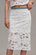 Load image into Gallery viewer, Maeve Sporty Striped Lace Midi Skirt

