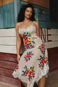 Load image into Gallery viewer, By Anthropologie Sleeveless V-Neck Lace Slip Midi Dress
