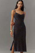 Load image into Gallery viewer, By Anthropologie Burnout Bias-Cut Slim Midi Dress
