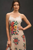 Load image into Gallery viewer, By Anthropologie Sleeveless V-Neck Lace Slip Midi Dress
