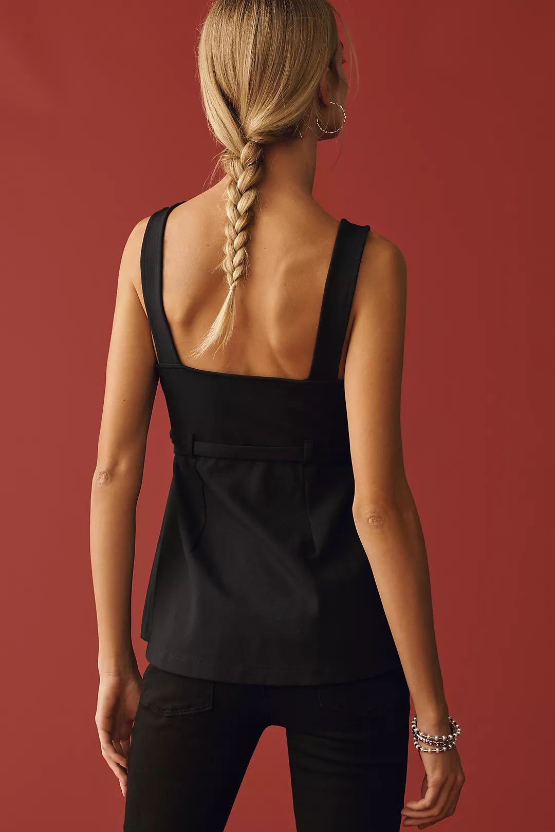 Maeve Belted Peplum Top