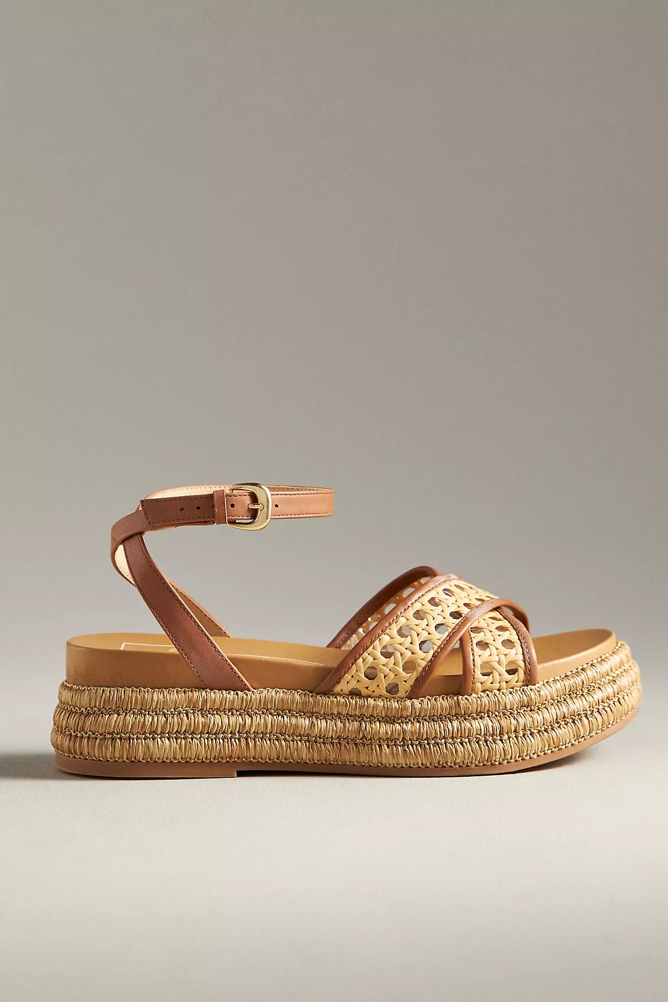Dolce Vita Wriley Raffia Platform Sandals
