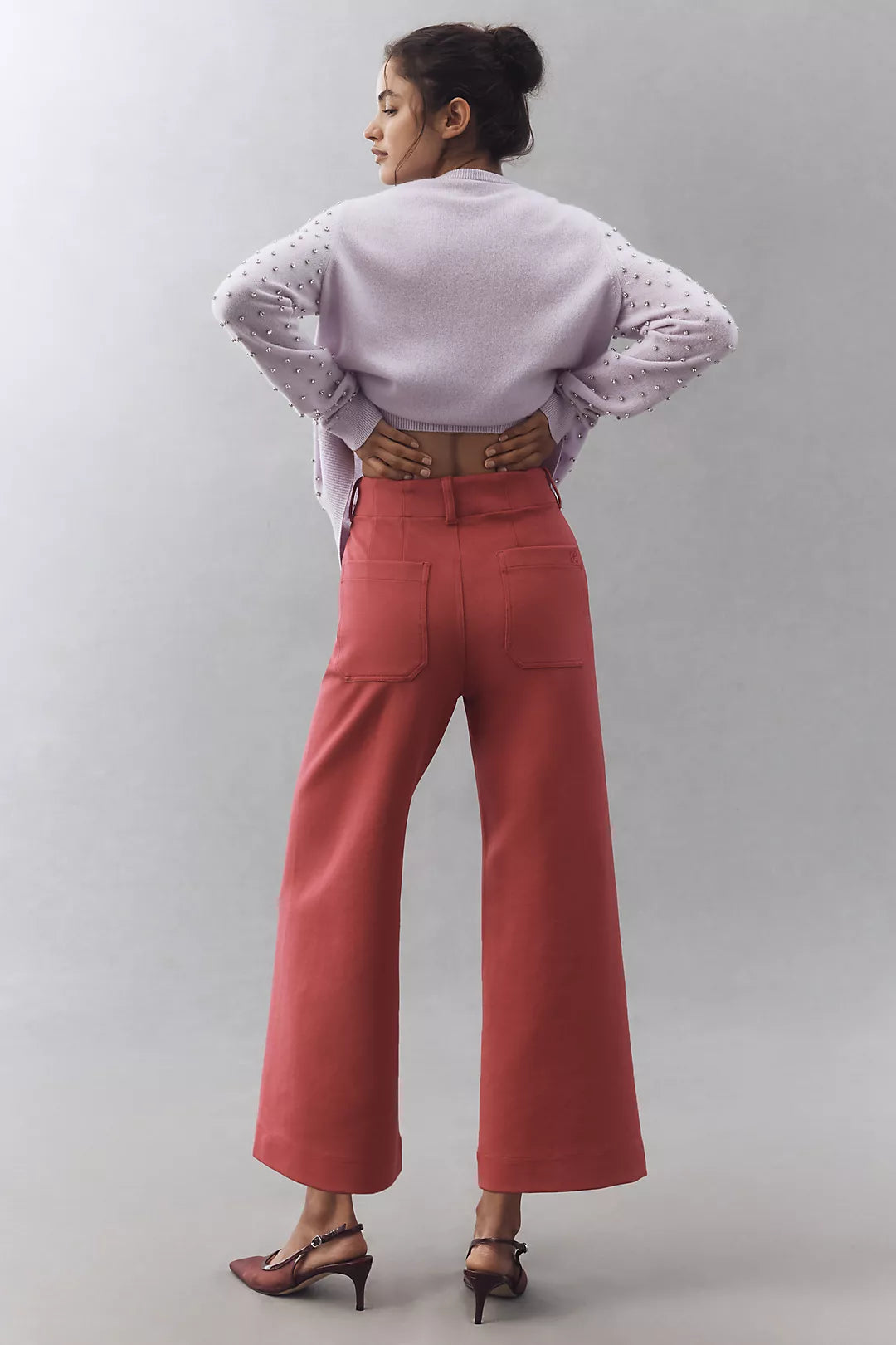 The Colette Knit Crop Wide-Leg Pants by Maeve