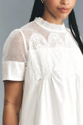 Load image into Gallery viewer, En Elly Lace Short-Sleeve Mini Babydoll Dress
