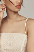 Load image into Gallery viewer, By Anthropologie Lace Basque-Waist Mini Dress

