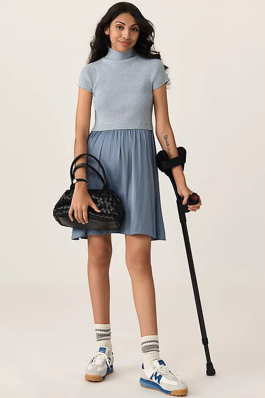 The Thea Short Sleeve Twofer Mini Dress