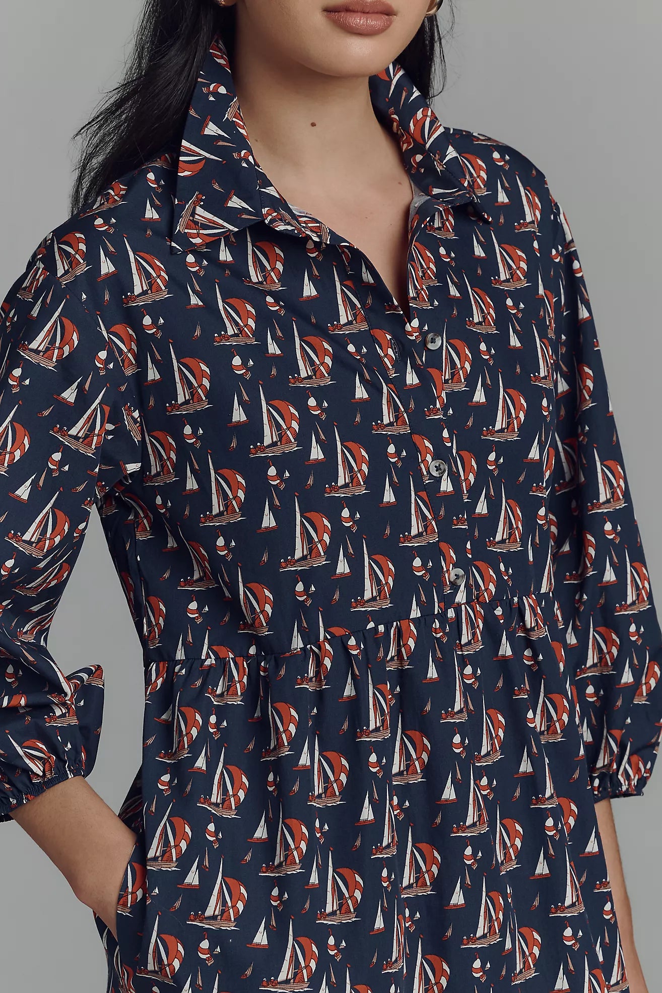 The Bettina Tiered Shirt Dress by Maeve