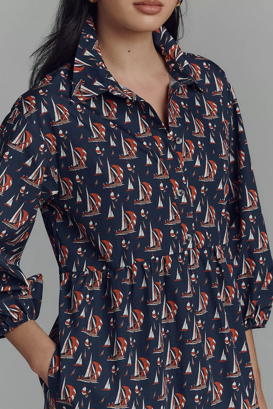 The Bettina Tiered Shirt Dress by Maeve