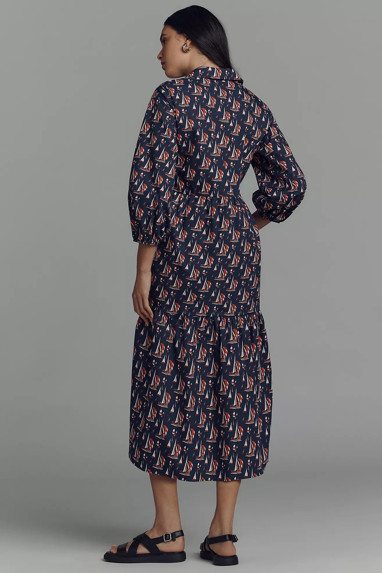 The Bettina Tiered Shirt Dress by Maeve