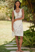 Load image into Gallery viewer, Celandine Sheer Mesh Embroidery Cover-Up Dress
