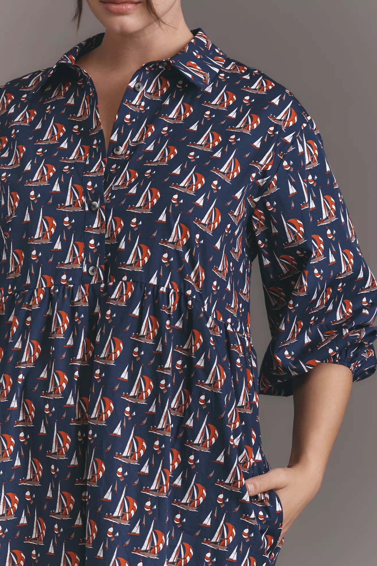 The Bettina Tiered Shirt Dress by Maeve