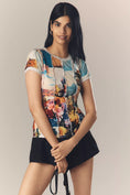 Load image into Gallery viewer, By Anthropologie Mixed-Print Crew-Neck Top
