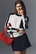 Load image into Gallery viewer, Maeve Dolman Sleeve Crew-Neck Color-Blocked Sweater
