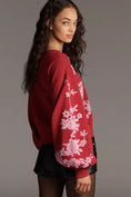 Load image into Gallery viewer, By Anthropologie Embroidered Chenille Sweatshirt
