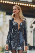 Load image into Gallery viewer, Bardot Marlena Long-Sleeve Sequin Mini Dress
