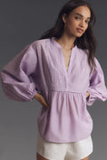 Load image into Gallery viewer, By Anthropologie Long-Sleeve Pintuck Blouse
