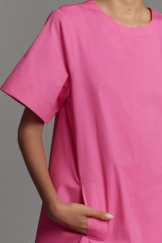 The Emmy Short-Sleeve Swing Mini Dress by Maeve