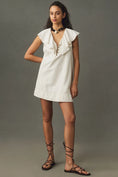 Load image into Gallery viewer, Pilcro V-Neck Ruffle Denim Mini Dress

