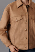 Load image into Gallery viewer, Maeve Faux-Suede Trucker Jacket
