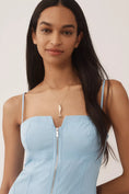 Load image into Gallery viewer, By Anthropologie Zip-Front Ruffle-Hem Midi Dress
