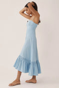 Load image into Gallery viewer, By Anthropologie Zip-Front Ruffle-Hem Midi Dress
