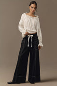 Load image into Gallery viewer, Maeve Linen Blend Pull-On Wide-Leg Pants
