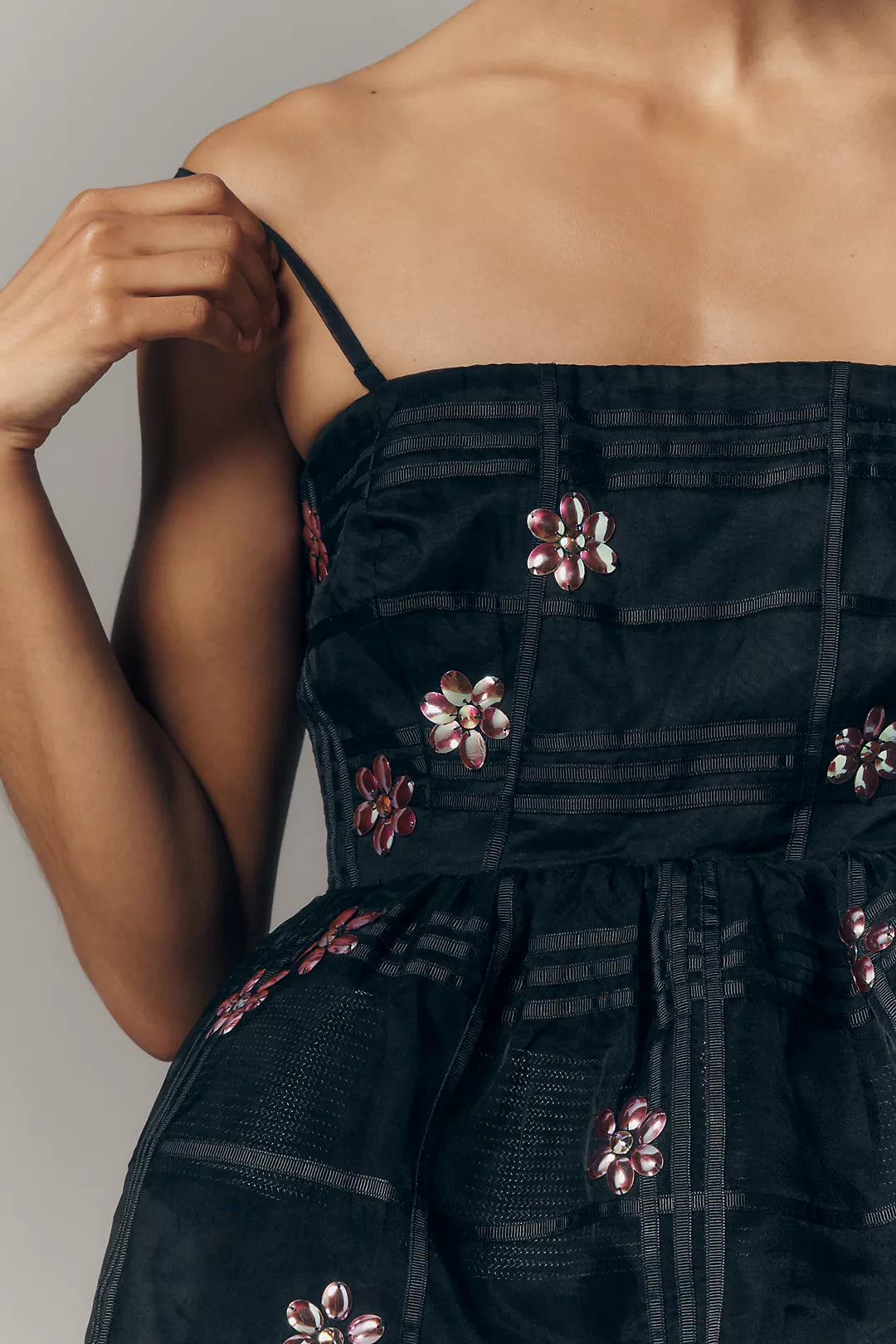 Maeve Strapless Embellished Fit & Flare Mini Dress