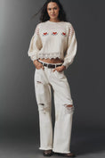 Load image into Gallery viewer, Pilcro Embroidered Lace-Trim Sweater
