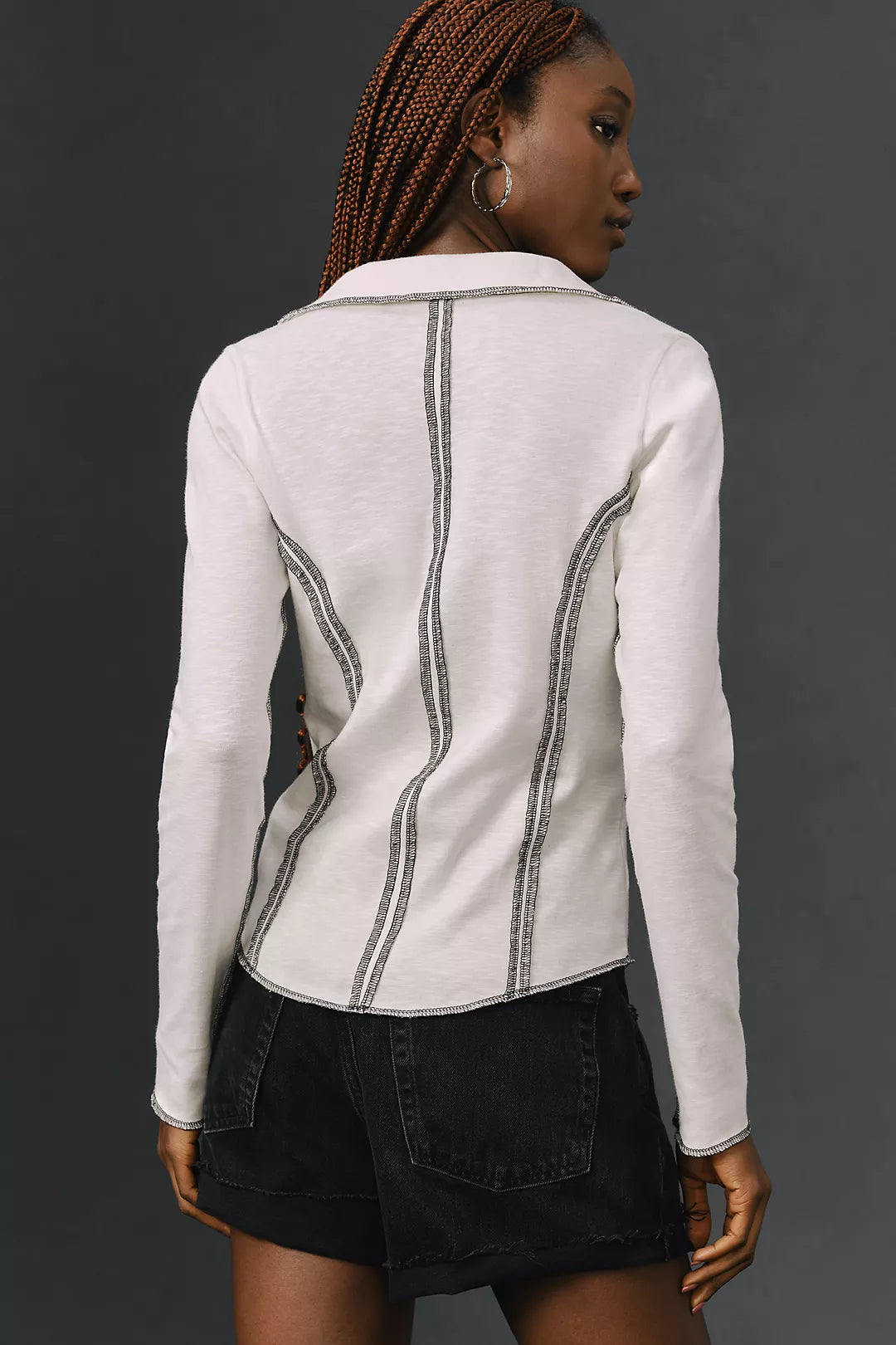 Pilcro Stitched Long-Sleeve Top