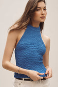 Load image into Gallery viewer, Maeve Textured High-Neck Halter Tank
