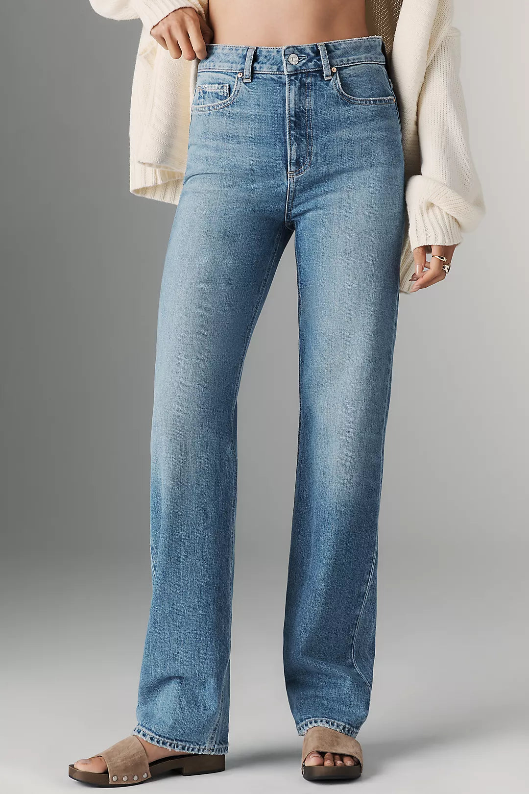 PAIGE Stevie High-Rise Straight-Leg Jeans