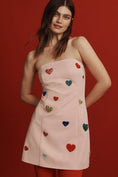 Load image into Gallery viewer, Mare Mare Strapless Heart-Embellished Mini Dress
