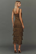 Load image into Gallery viewer, Endless Rose Square-Neck Fringe Slim Maxi Dress

