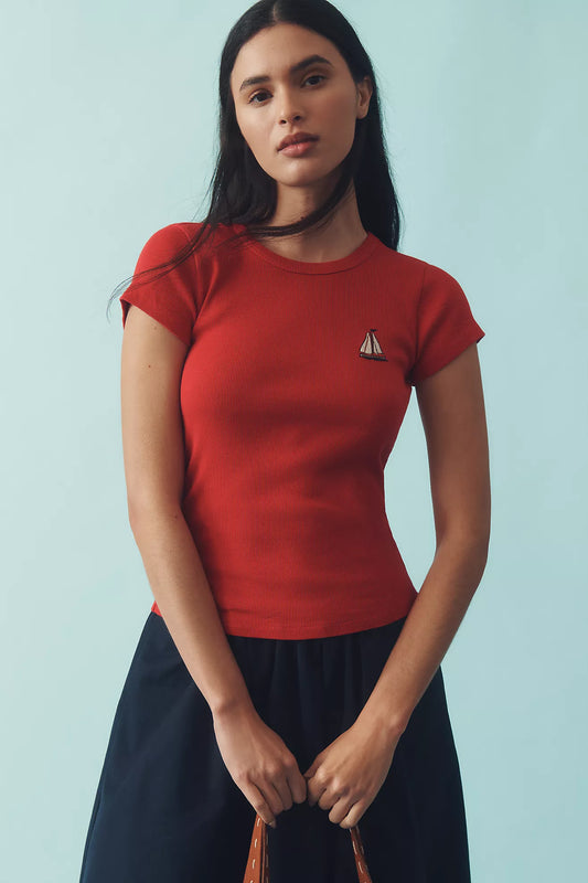 Maeve Embroidered Baby Tee